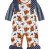 Best Sale 🔔 Little Millie Navy Floral Pumpkin Ruffle-Trim Playsuit - Infant For Baby & Maternity 🔔