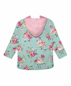 Flash Sale 🤩 Millie Loves Lily Mint & Pink Chloe Floral Pocket Hooded Raincoat - Toddler For Kids 🥰 -Little Millie-shop zu96869386 alt 2 tm1624479956