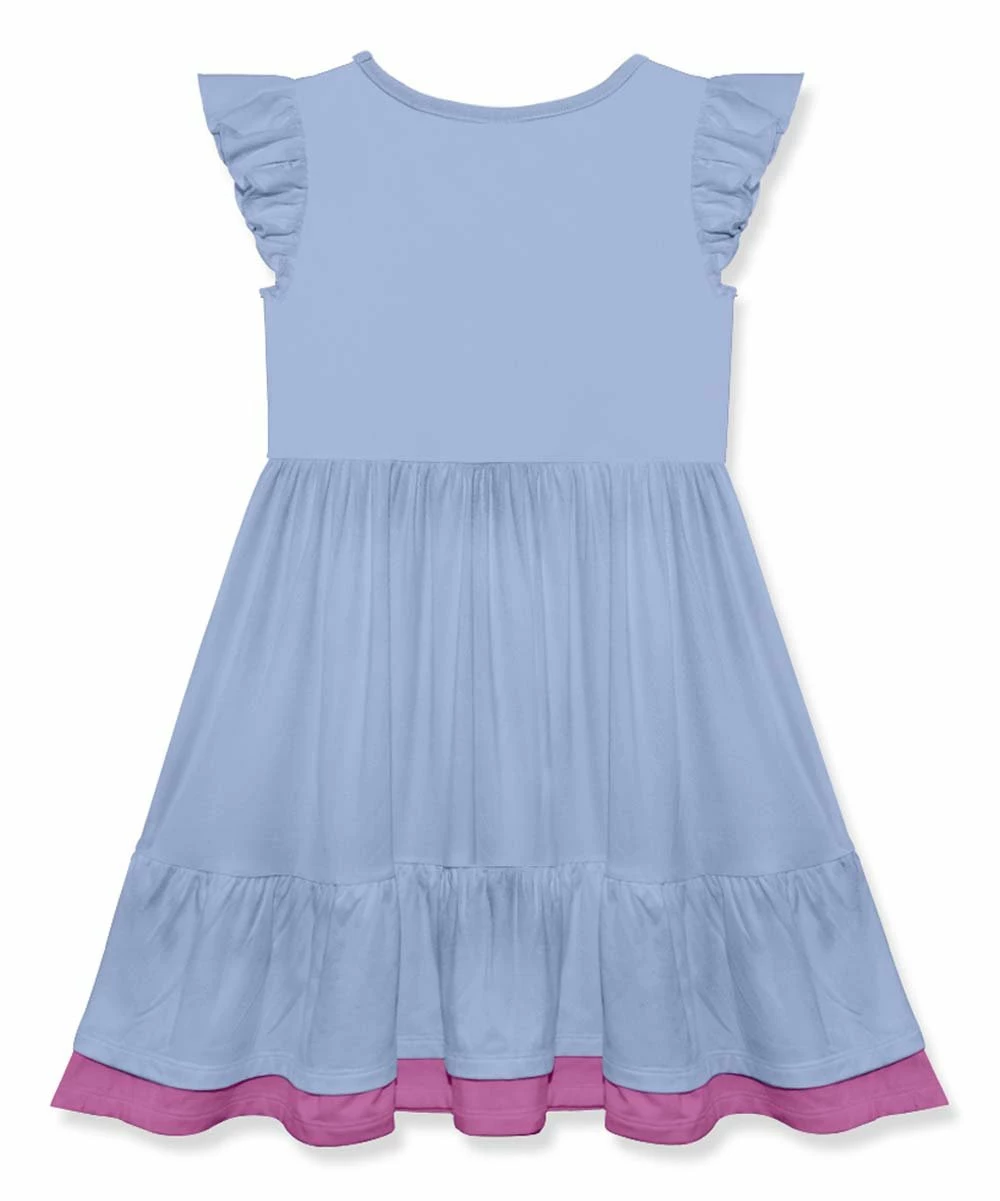 Promo π Simply Millie By Millie Loves Lily Periwinkle & Violet Button-Up Ruffle-Hem Angel-Sleeve π Dress - π§ Girls For Kids π 2 Promo π Simply Millie By Millie Loves Lily Periwinkle & Violet Button-Up Ruffle-Hem Angel-Sleeve π Dress - π§ Girls For Kids π - Image 2