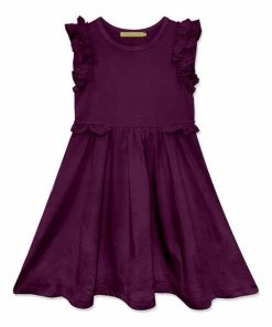 Little Millie-shop 17 Buy 👏 Simply Millie By Millie Loves Lily Burgundy Ruffle-Accent Sleeveless A-Line 👗 Dress - 👧 Girls For Kids ⭐