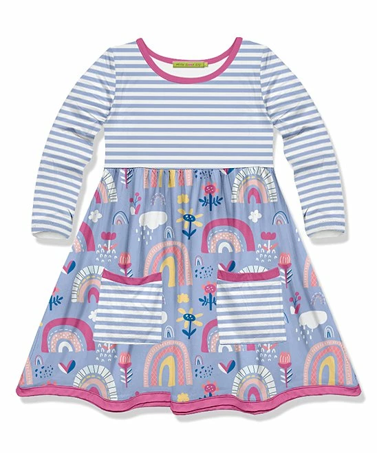 Flash Sale βοΈ Millie Loves Lily Periwinkle & Magenta Spring Rainbow Pocket A-Line π Dress - Toddler & π§ Girls For Kids 𧨠1 Flash Sale βοΈ Millie Loves Lily Periwinkle & Magenta Spring Rainbow Pocket A-Line π Dress - Toddler & π§ Girls For Kids π§¨