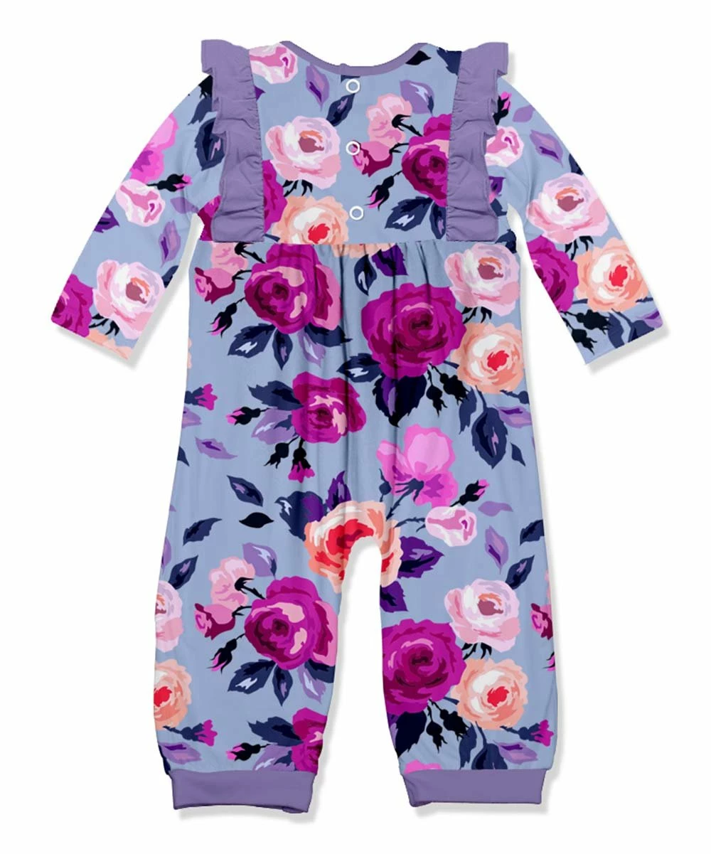 Hot Sale π₯° Little Millie Periwinkle Rose Ruffle-Trim Playsuit - Infant & Toddler For Kids π 2 Hot Sale π₯° Little Millie Periwinkle Rose Ruffle-Trim Playsuit - Infant & Toddler For Kids π - Image 2