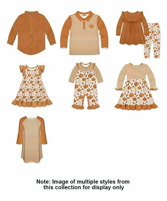 Outlet π Little Millie Cream Pumpkin Paradise Ruffle-Trim Playsuit - Toddler For Kids β 4 Outlet π Little Millie Cream Pumpkin Paradise Ruffle-Trim Playsuit - Toddler For Kids β - Image 4