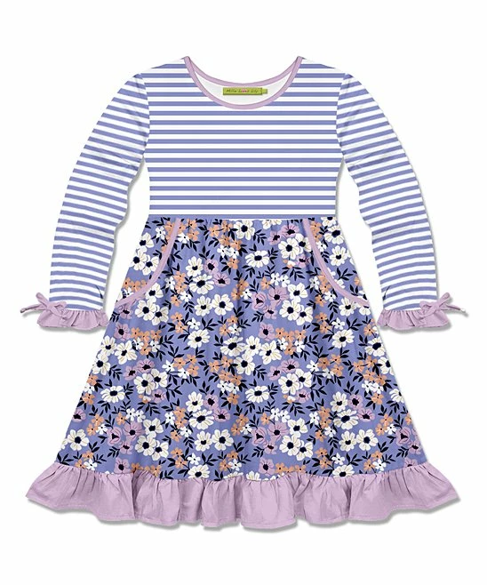 Brand new 𧨠Millie Loves Lily Purple Amanda Floral Bow-Accent Pocket A-Line π Dress - Infant, Toddler & π§ Girls For Kids β¨ 1 Brand new 𧨠Millie Loves Lily Purple Amanda Floral Bow-Accent Pocket A-Line π Dress - Infant, Toddler & π§ Girls For Kids β¨