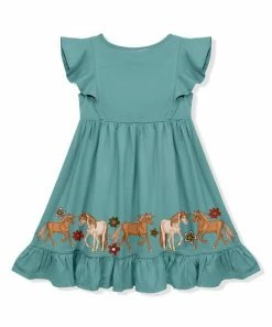 Outlet π₯° Millie Loves Lily Nile Blue Horse Border Angel-Sleeve π Dress - Toddler & π§ Girls For Kids π 5 Outlet π₯° Millie Loves Lily Nile Blue Horse Border Angel-Sleeve π Dress - Toddler & π§ Girls For Kids π -Little Millie-shop zu98654421 alt 2 tm1629137649