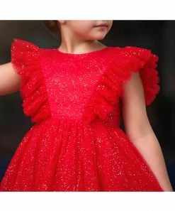 Cheapest 👍 Trish Scully Child Crimson & Silver Ruffle-Accent Milly Tutu 👗 Dress - Toddler For Kids 🎉 -Little Millie-shop zu99097906 alt 2 tm1632515400