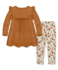 Best Sale π Millie Loves Lily Orange Ruffle Long-Sleeve Top & Hazel Floral Leggings - Toddler & π§ Girls For Kids π 5 Best Sale π Millie Loves Lily Orange Ruffle Long-Sleeve Top & Hazel Floral Leggings - Toddler & π§ Girls For Kids π -Little Millie-shop zu99412726 alt 2 tm1633091405