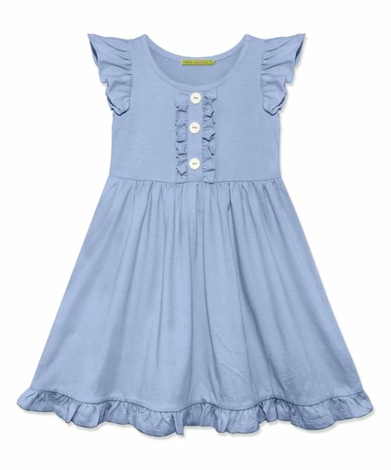 Cheapest π₯° Simply Millie By Millie Loves Lily Periwinkle Button-Front Angel-Sleeve A-Line π Dress - Toddler & π§ Girls For Kids β 1 Cheapest π₯° Simply Millie By Millie Loves Lily Periwinkle Button-Front Angel-Sleeve A-Line π Dress - Toddler & π§ Girls For Kids β