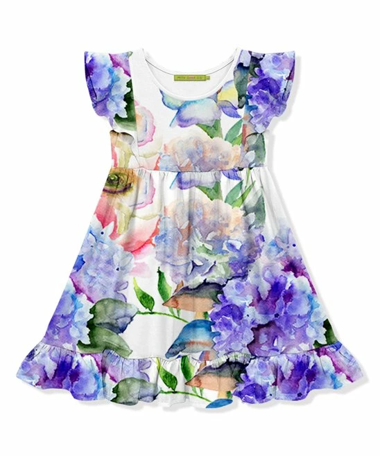 Flash Sale π Millie Loves Lily Purple & Pink Hydrangea Watercolor Angel-Sleeve A-Line π Dress - Toddler & π§ Girls For Kids π 1 Flash Sale π Millie Loves Lily Purple & Pink Hydrangea Watercolor Angel-Sleeve A-Line π Dress - Toddler & π§ Girls For Kids π