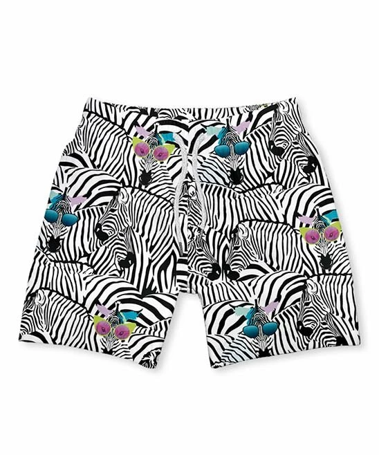 Flash Sale π Millie & Maxx White & Black Zebra Swim Trunks - Toddler & Boys For Kids π₯° 1 Flash Sale π Millie & Maxx White & Black Zebra Swim Trunks - Toddler & Boys For Kids π₯°