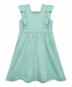 Brand new 👍 Simply Millie By Millie Loves Lily Mint Ruffle Square-Neck A-Line 👗 Dress - Toddler & 👧 Girls For Kids ✔️