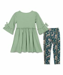 Best deal β Millie Loves Lily Sage Bow Bell-Sleeve A-Line π Dress & Navy Happy Sloths Leggings - Infant, Toddler & π§ Girls For Kids π 5 Best deal β Millie Loves Lily Sage Bow Bell-Sleeve A-Line π Dress & Navy Happy Sloths Leggings - Infant, Toddler & π§ Girls For Kids π -Little Millie-shop zu99630430 alt 2 tm1632146457