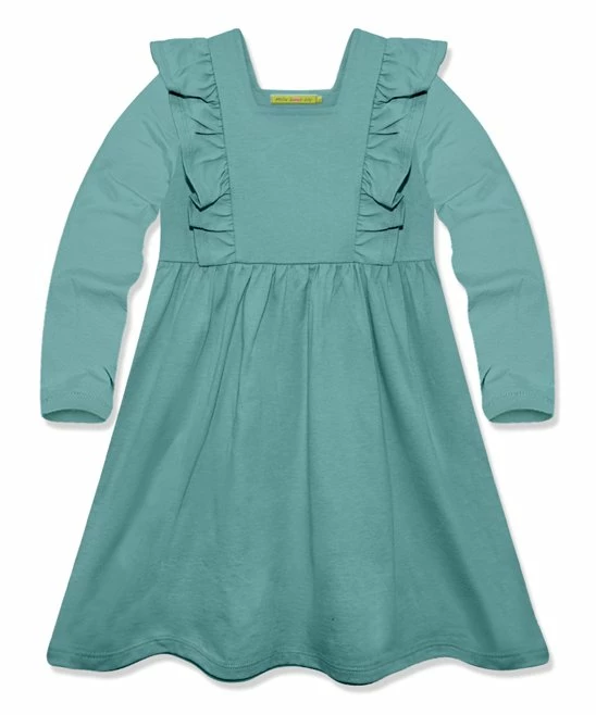 Wholesale β¨ Simply Millie By Millie Loves Lily Nile Blue Ruffle Square-Neck Long-Sleeve A-Line π Dress - Toddler & π§ Girls For Kids π 1 Wholesale β¨ Simply Millie By Millie Loves Lily Nile Blue Ruffle Square-Neck Long-Sleeve A-Line π Dress - Toddler & π§ Girls For Kids π