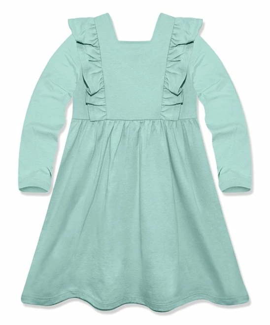 Cheap π Simply Millie By Millie Loves Lily Mint Ruffle Square-Neck Long-Sleeve A-Line π Dress - Toddler & π§ Girls For Kids β€οΈ 2 Cheap π Simply Millie By Millie Loves Lily Mint Ruffle Square-Neck Long-Sleeve A-Line π Dress - Toddler & π§ Girls For Kids β€οΈ - Image 2