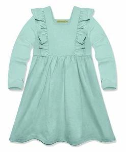 Cheap 🌟 Simply Millie By Millie Loves Lily Mint Ruffle Square-Neck Long-Sleeve A-Line 👗 Dress - Toddler & 👧 Girls For Kids ❤️